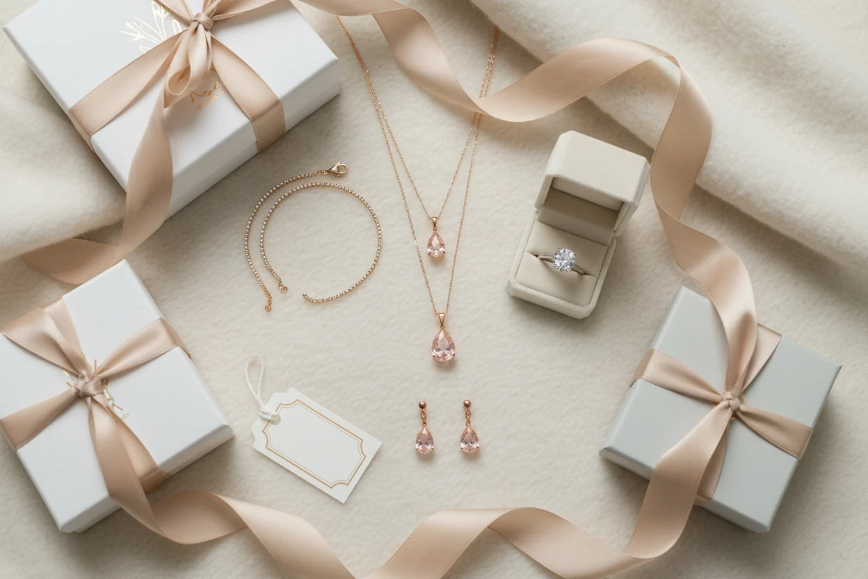 Holiday jewelry gift for her in a Caratleaf gift box