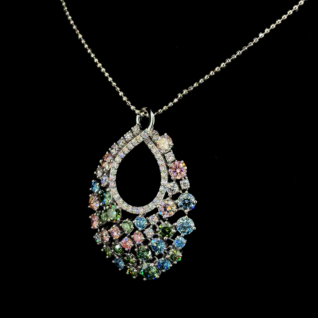 Carnival Multicolour Teardrop Pendant - Image 2