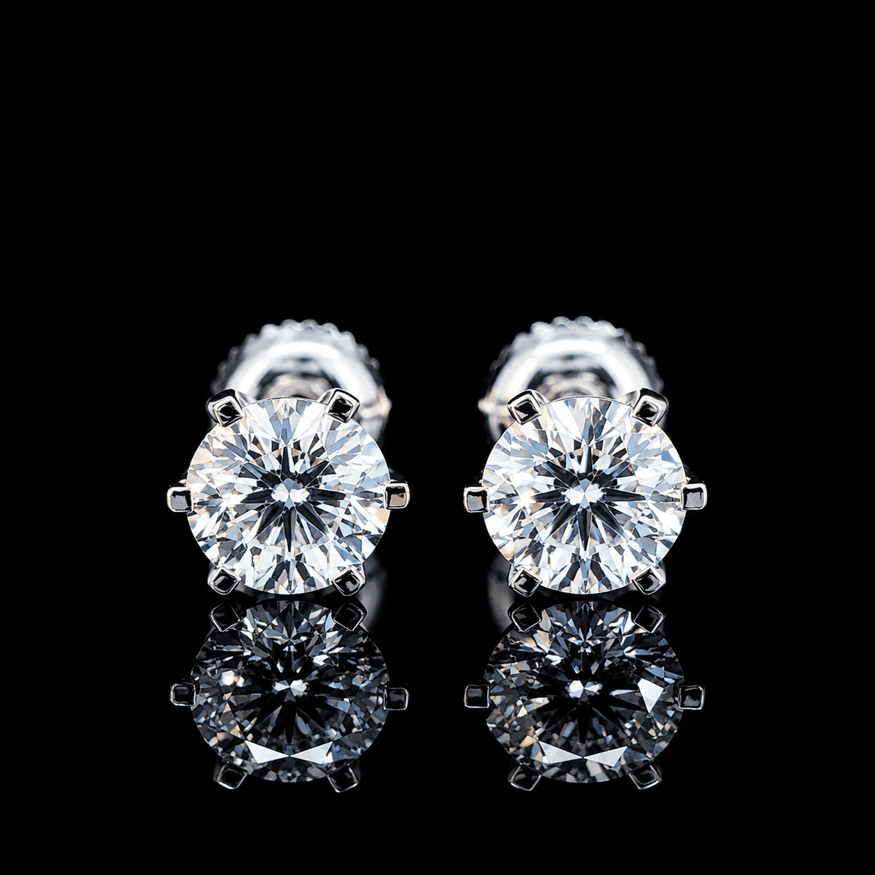 Six-Prong Solitaire Studs