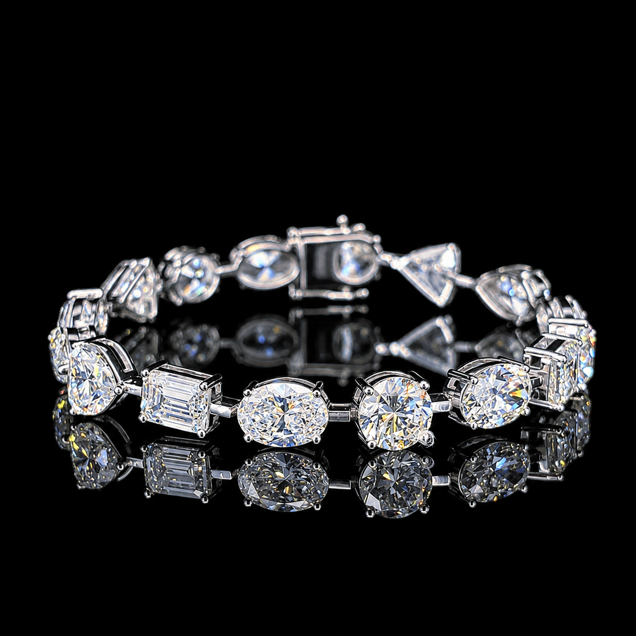 Mosaic Fancy-Shape Station Bracelet